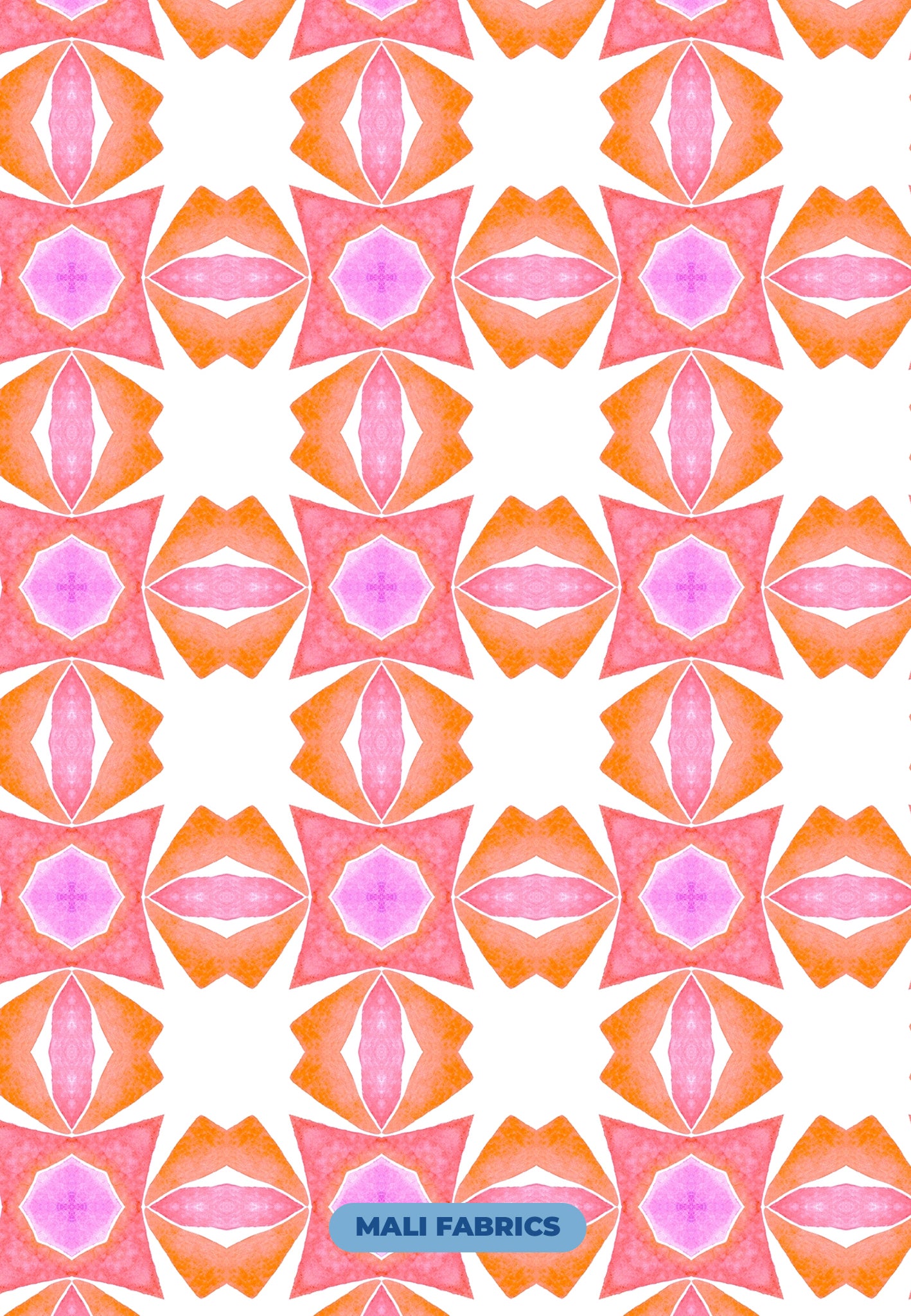 PADRÃO GEOMÉTRICO ROSA E LARANJA M563