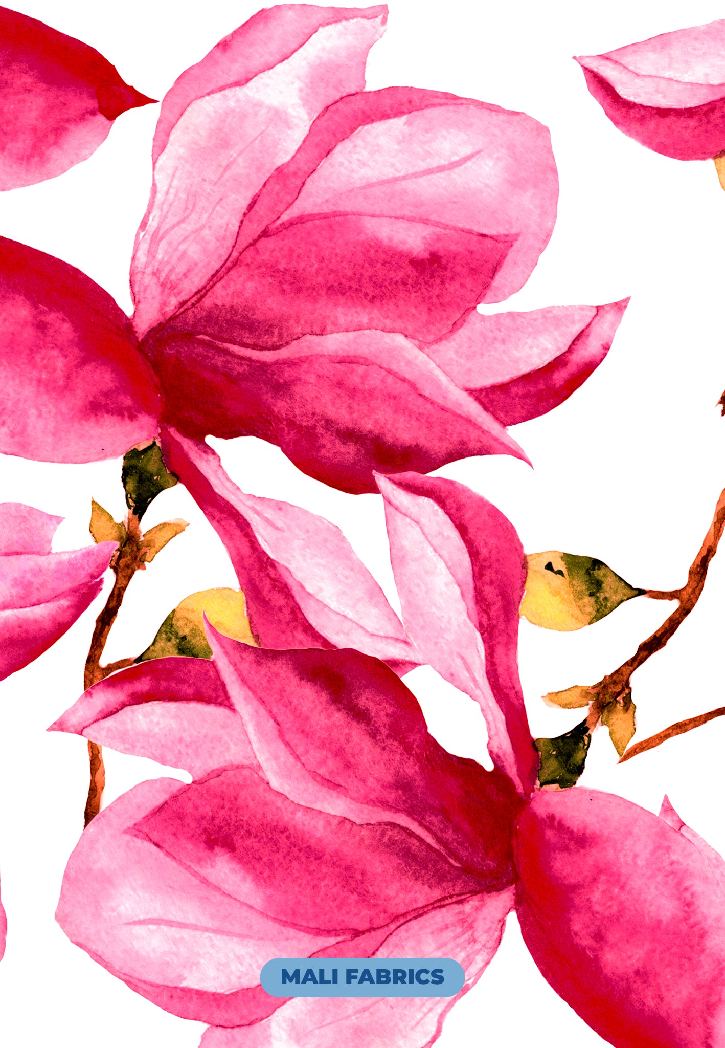 PADRÃO FLORES AGUARELA ROSA M204
