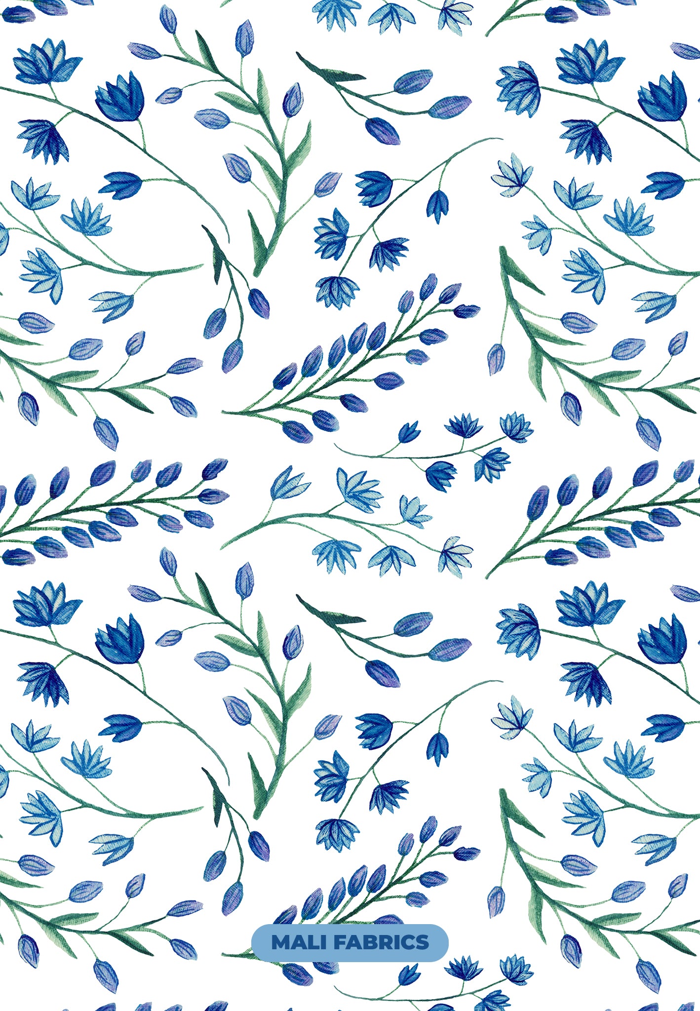 PADRÃO FLORZINHAS AZUIS M232