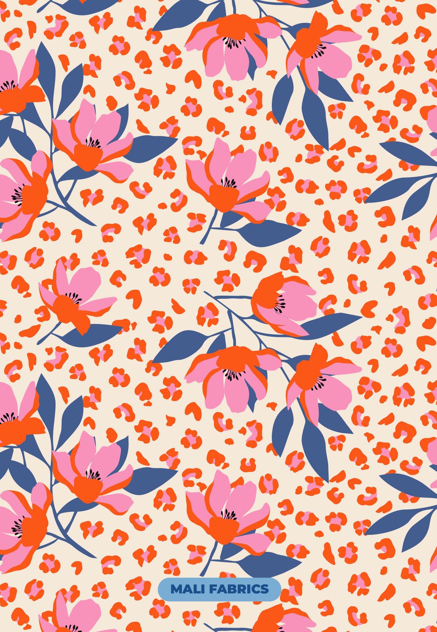 PADRÃO FLORES FUNDO TIGRESA M560
