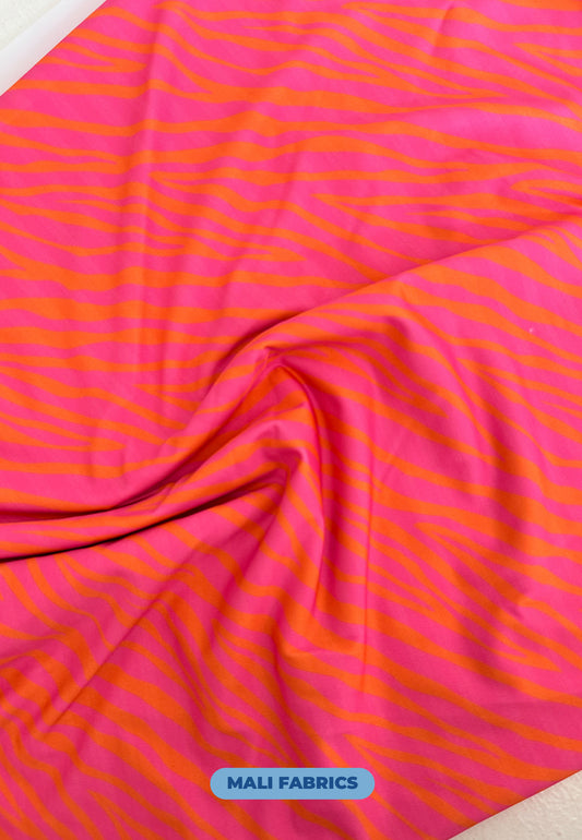 LICRA SWIMWEAR ZEBRA ROSA E LARANJA M429