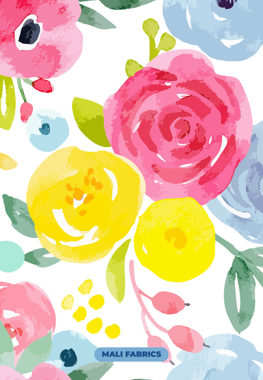PADRÃO ROSAS COLORIDAS M149