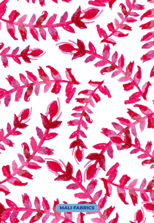 PADRÃO FOLHAS ROSA M257