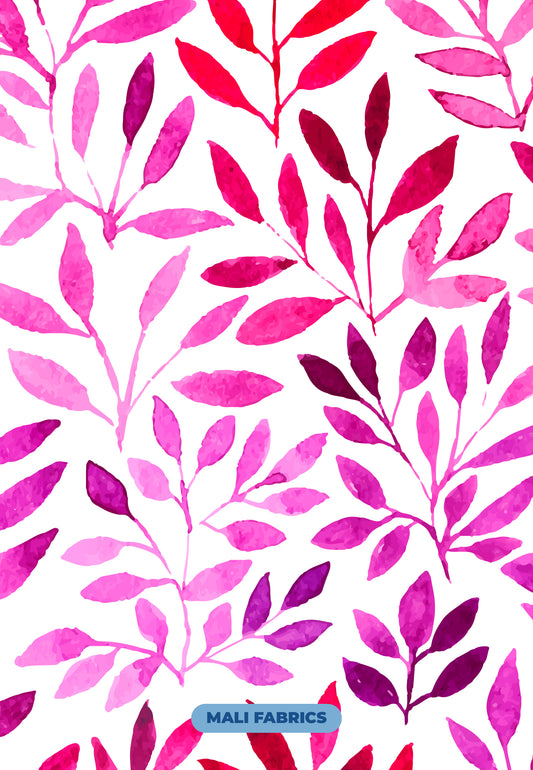 PADRÃO FOLHAS ROSA M282