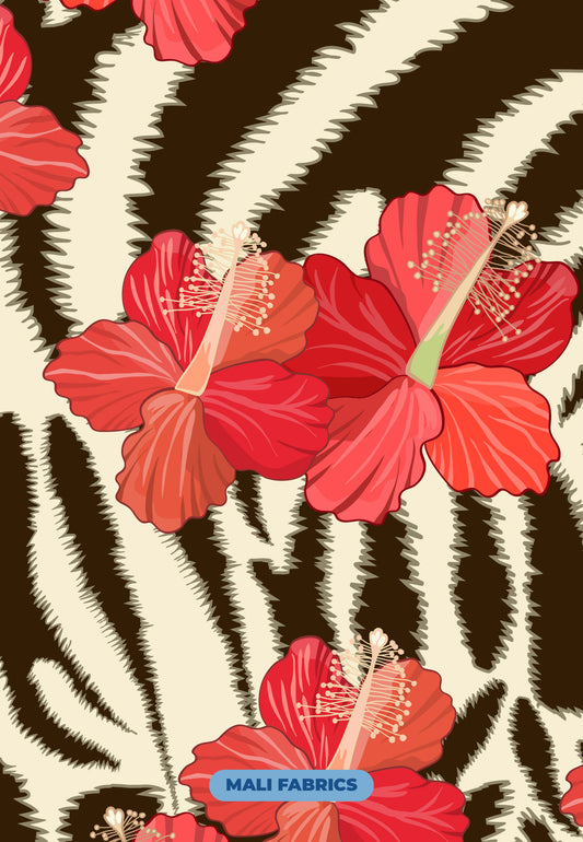 PADRÃO ZEBRA COM FLORES M287