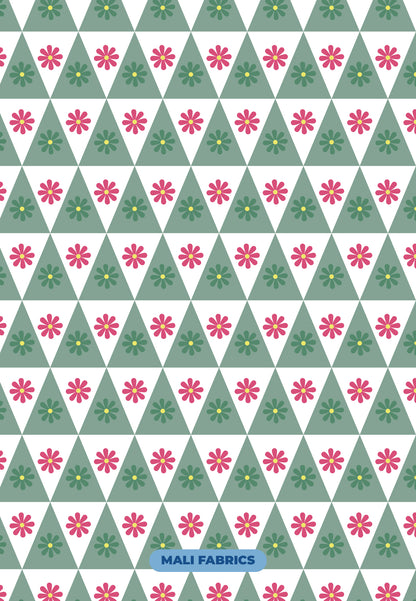 PADRÃO FLORES E TRIÂNGULOS M406